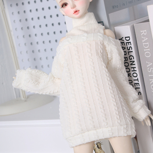 BJD娃衣4分尺寸囡囡体CD2熊熊体温莎体xaga soom秋冬假领毛衣36分