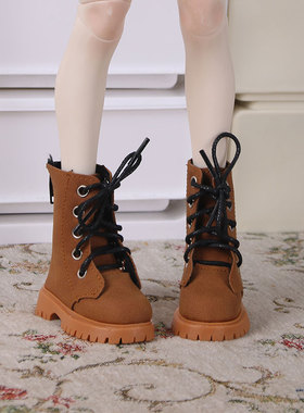 四分1/4 BJD娃娃SD鞋靴子4分bjd机车靴CD2代小狼体男女娃工装靴