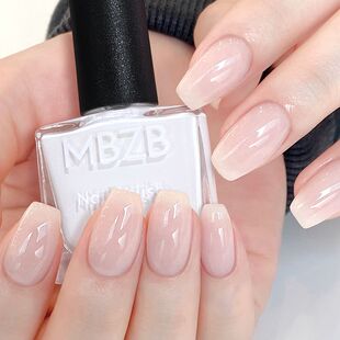 速干新款指甲油学生半透无味美甲透明免烤可撕可剥网红显白日常女