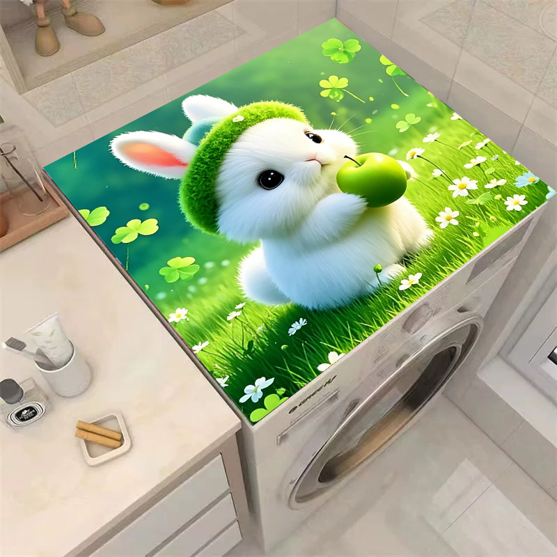 滚筒洗衣机盖垫防水防尘罩套床头柜盖巾冰箱盖布硅藻泥盖布