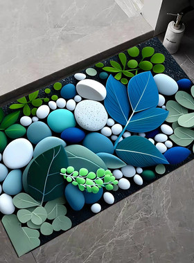 晶莹剔透鹅卵石防滑脚垫
