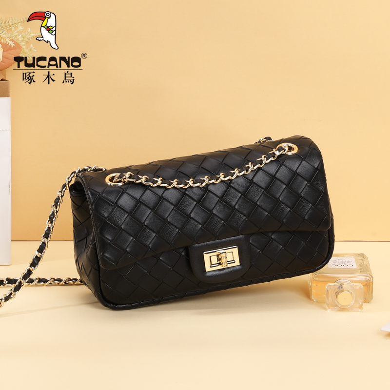 啄木鸟2025新款女士包包高级感链条包百搭斜挎包时尚单肩包女包潮