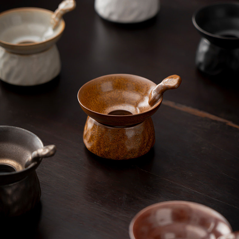 窑变茶漏泡茶滤茶器茶叶过滤中式千孔高端陶瓷茶隔离茶滤茶具配件