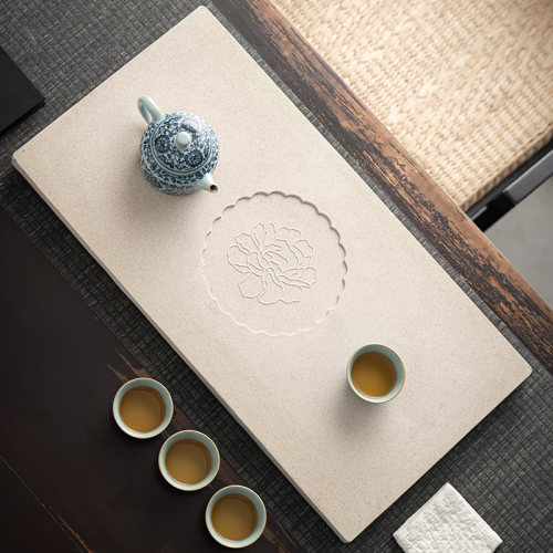 可吸水1500ML陶瓷吸水茶盘速干大型干泡台吸水式长方形茶台新中式