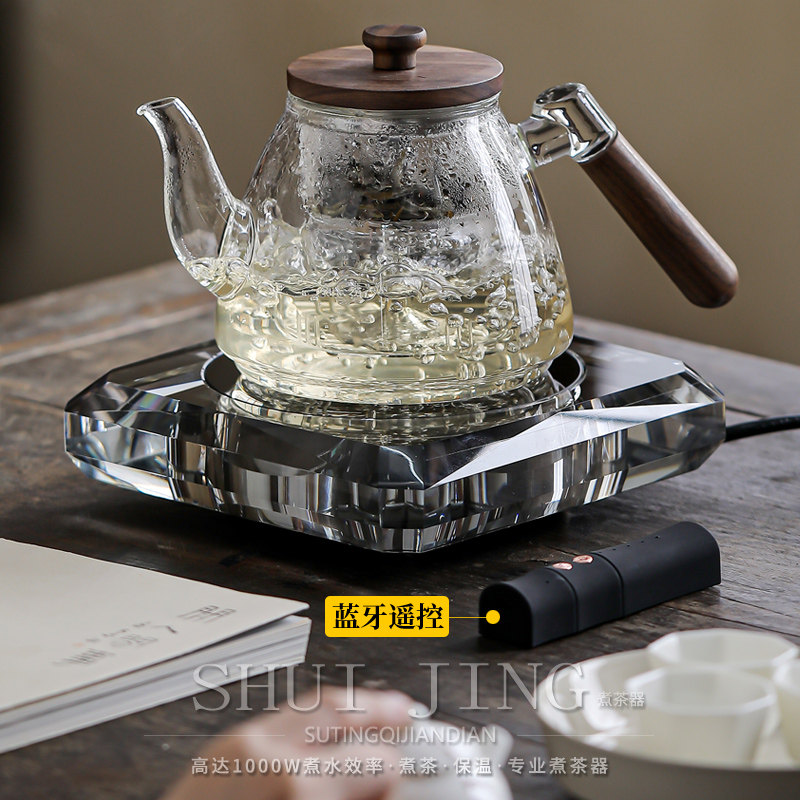 水晶电陶炉玻璃煮茶器图片