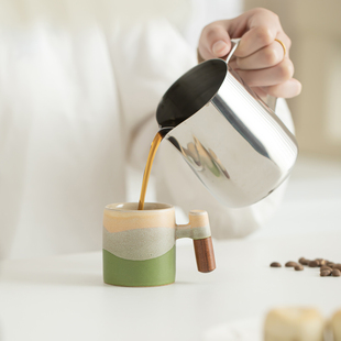 缘宿70ml浓缩咖啡杯带把主人杯水杯咖啡杯陶瓷窑变单杯跨境定logo
