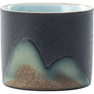 远山手绘茶杯礼盒装企业定制LOGO商务伴手礼主人杯节日礼千里江山