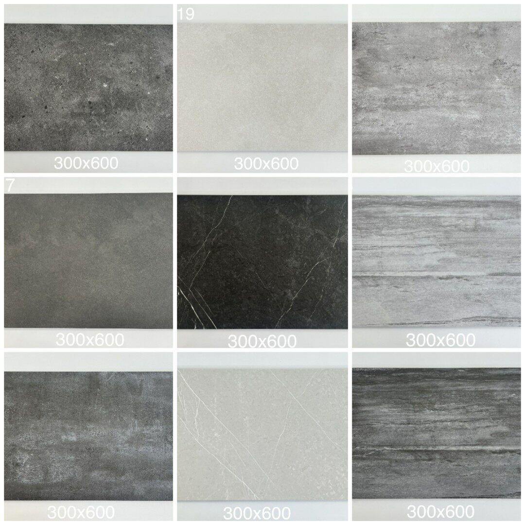 餐厅厨卫阳台300x600灰色微水泥墙砖面包汉堡烤肉店服装防滑地砖