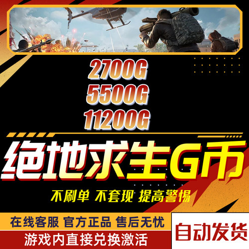 PUBGG币绝地求生金币兑换码CDK