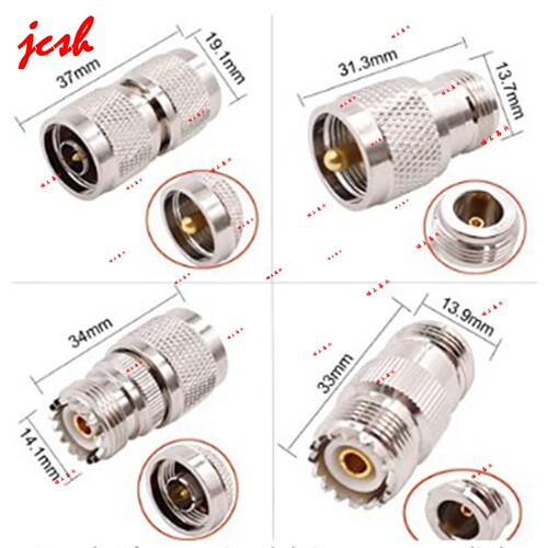 SO239 PL259转N公母射频RF天线对讲机SL16 UHF F/M母对母全铜接头