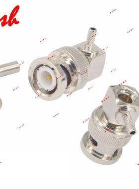 BNC-JWC-3 90度直角公头射频RF接RG58 RG142 RG400 RG223 LMR195