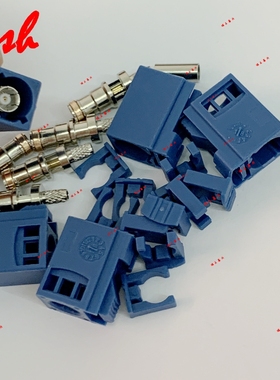 FAKRA C型蓝色SMB车载FM收音机母头GPS射频RF天线接RG174 RG316线