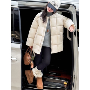 胖东来山姆女童羽绒棉服冬装新款超好看加厚棉衣大儿童冬季保暖洋