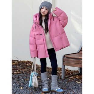 胖东来山姆女童羽绒服冬装新款女孩大童加厚白鸭绒外儿童冬季洋气