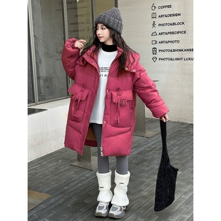 胖东来山姆女童棉服冬装新款洋气儿童加厚保暖棉袄冬季中长款羽绒