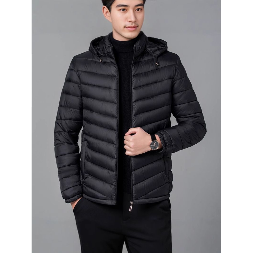 2025男士棉衣2025冬季新款轻薄棉服男棉袄短款排骨衣短款连帽