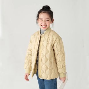 胖东来山姆90绒女童棒球服羽绒服儿童新款轻薄内胆内搭羽绒服外套