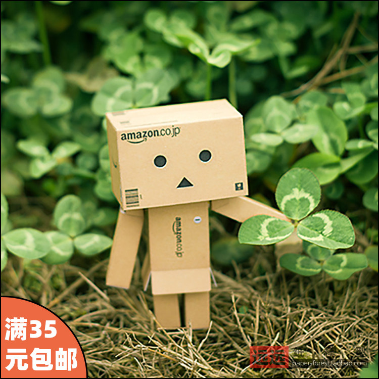 纸盒人阿楞关节可动3d纸模型手工制作纸箱人阿楞桌面摆件迷你公仔