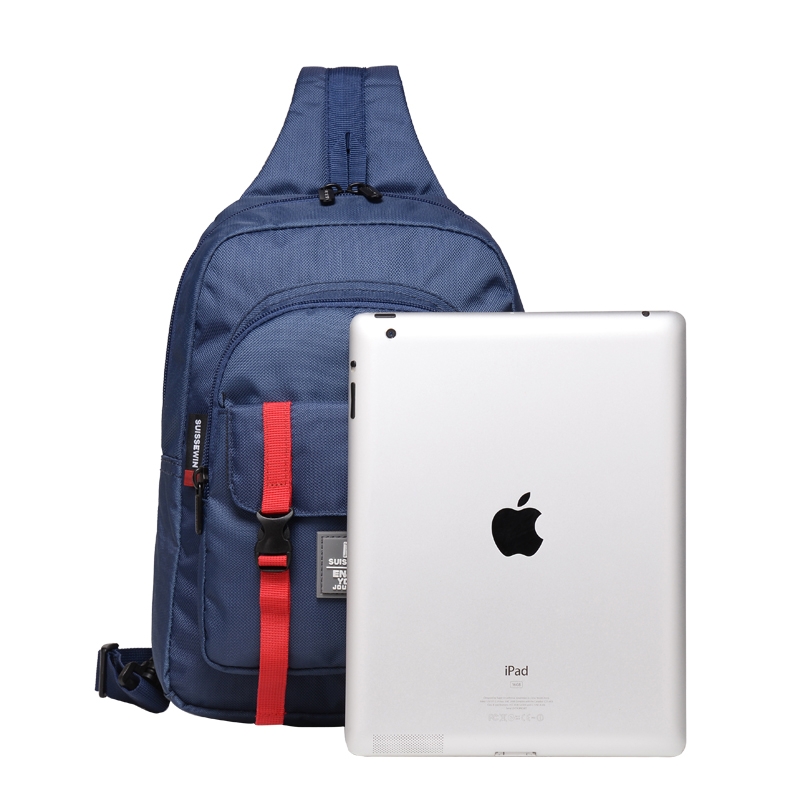 祥兴多功能瑞士军刀胸包学生防盗单肩包休闲防泼水PAD潮包SNK2210