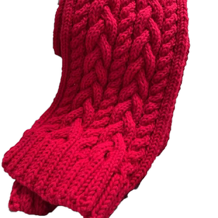 围巾手工diy毛线送女友手织新年同心锁铁锈红围脖钩织材料包编织