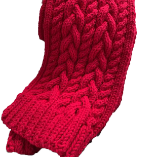 围巾手工diy毛线送女友铁锈红色同心锁毛线团编织材料包新年礼物