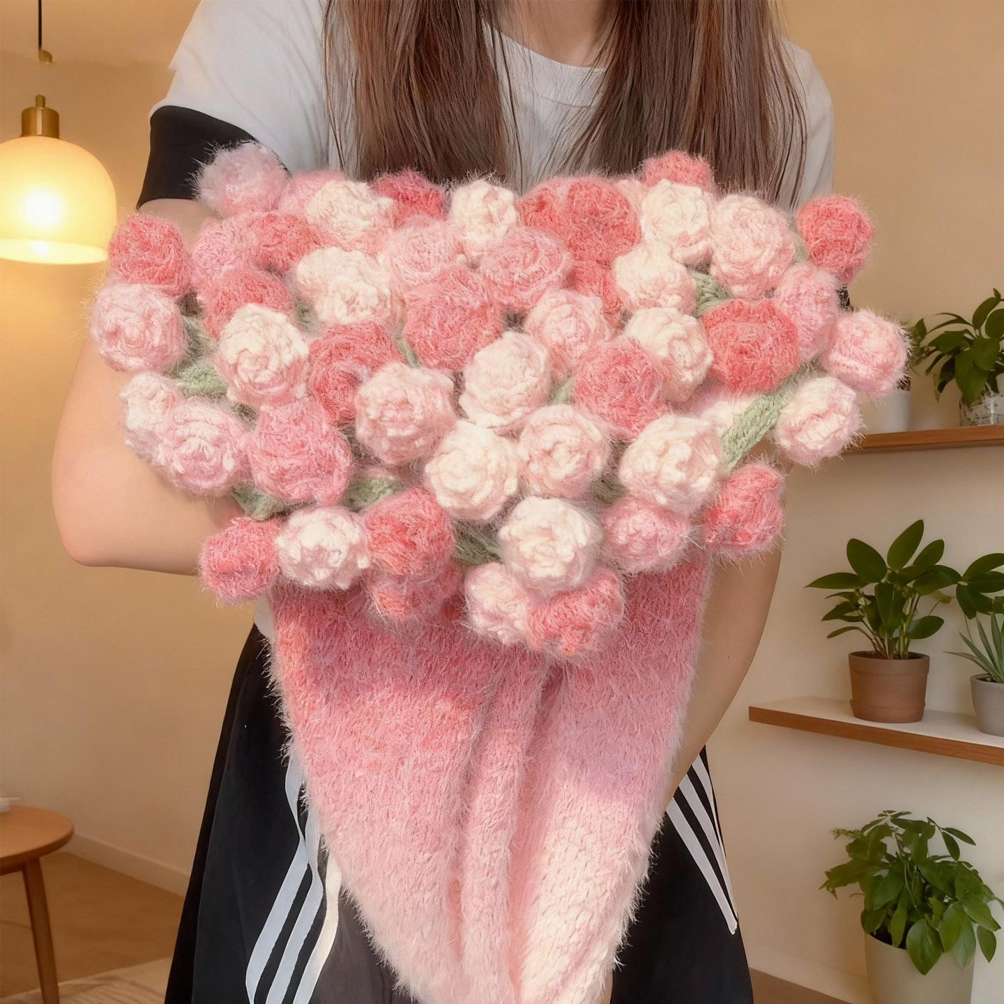 渐变花毯手工礼物送女友