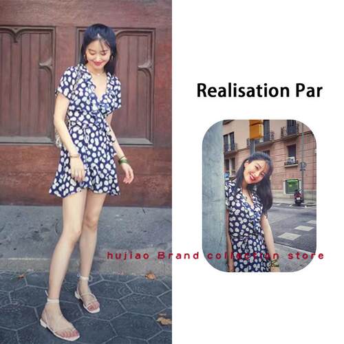 煳椒 澳洲正品 Realisation 杨采钰同款雏菊印花短袖洋装