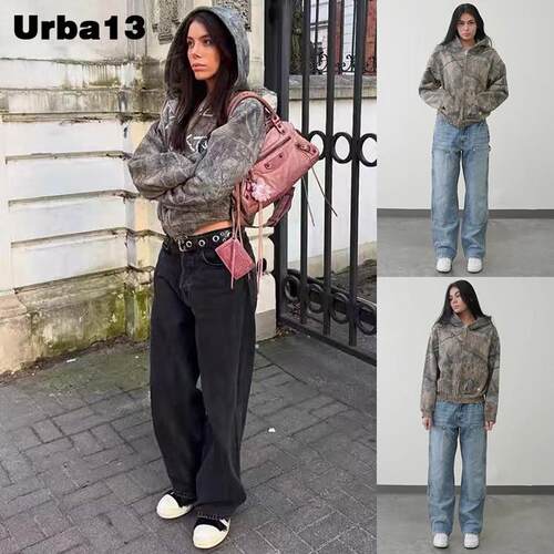 Urba13买手店现货正品Akimbo卫衣外套新款迷彩树叶宽松嘻哈连帽衫