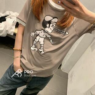 PRO买手店 MAGLIANO 匹诺曹拼色边短袖(绿色/卡其色) 25ss