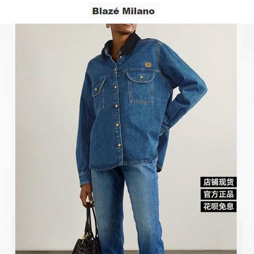 怪品味 Blaze Milano 休闲灯芯绒翻领牛仔衬衫外套直筒牛仔裤