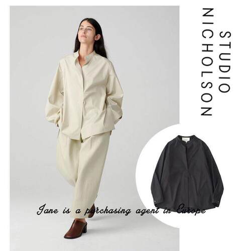 国现 英国 Studio Nicholson 22早秋休闲宽松立领长袖衬衫