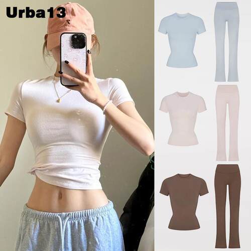 Urba13买手店正品现货SKIMS短袖baby同款修身正肩修身圆领T恤