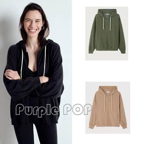 POP买手店 American vintage 美式慵懒连帽拉炼百搭休闲外套