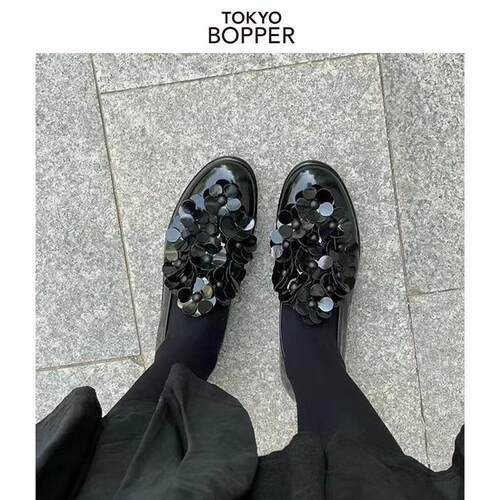 TOKYO BOPPER 25早春新款时尚百搭花朵乐福鞋单鞋女