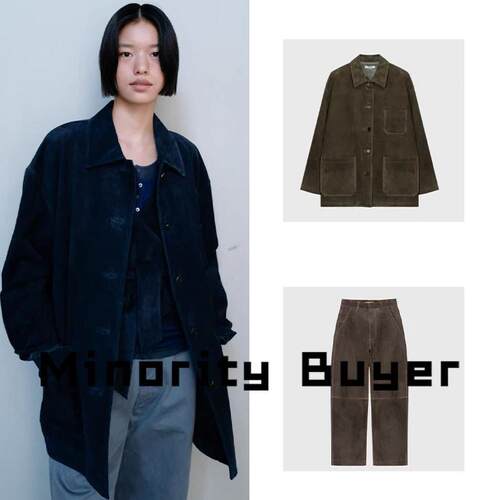 现货 买手店 MONOHA 翻领夹克口袋风衣外套百搭马甲宽松休闲裤