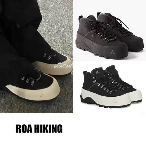 折扣 ROA HIKING 百搭户外休闲登山鞋帆布鞋高筒鞋