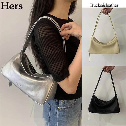 正品韩国Bucks leather羊皮枕头包真皮单肩腋下斜挎包女