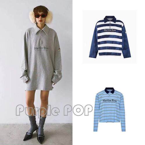 POP买手店  Martine Rose 24新男女同款针织半拉炼polo衬衫