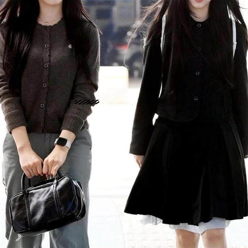 正品 coyseio 少女羊毛翻领西服外套haerin同款学院派百褶裙套装