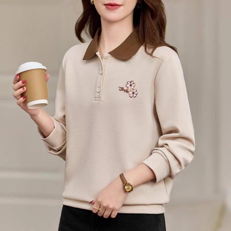 有领卫衣女春秋薄款2025新款时尚洋气减龄正肩假两件上衣女装外套