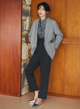 ZG1090~MO家22AW通勤务必收 梨型身材福音显瘦利落高腰九分锥形裤