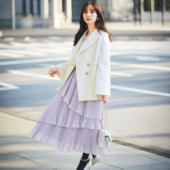 甜美不规则层叠式 代g卖断货 J家 荷叶边百褶高级感垂感蛋糕半身裙