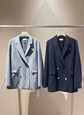 g1450~F家【舒弹/抗皱/垂顺/易打理】通勤刚需翻领双排扣西装外套