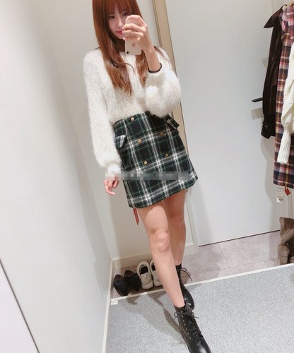 显高羊毛复古风内里短裤半身裙