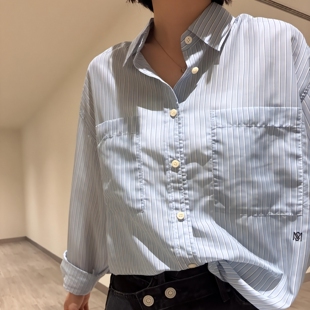 BIG口袋 好穿到钜显肤白 M家 抗皱免烫 OVERSIZED半透百搭衬衫