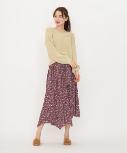 不规则下摆中长款 从现在美到入秋 风情 法式 碎花半身裙 敲惊艳