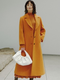 【双11血亏价】F家 重磅 意大利琎口羊毛/羊驼绒面料翻领大衣外套