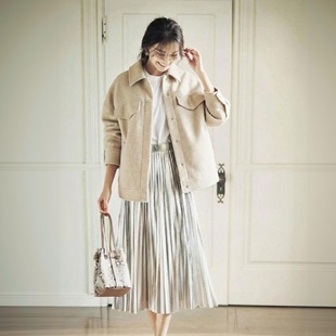 巨折价！MO家 客供轻量感压缩梅尔顿羊毛厚质CPO双口袋夹克外套