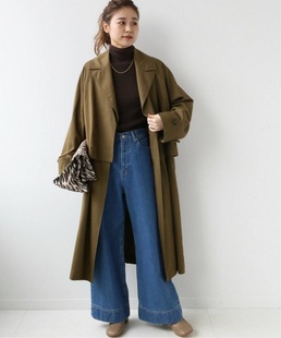 JS re1ume 复古摩登纸片人 3WAY气质廓形截短风衣+中长马甲套装