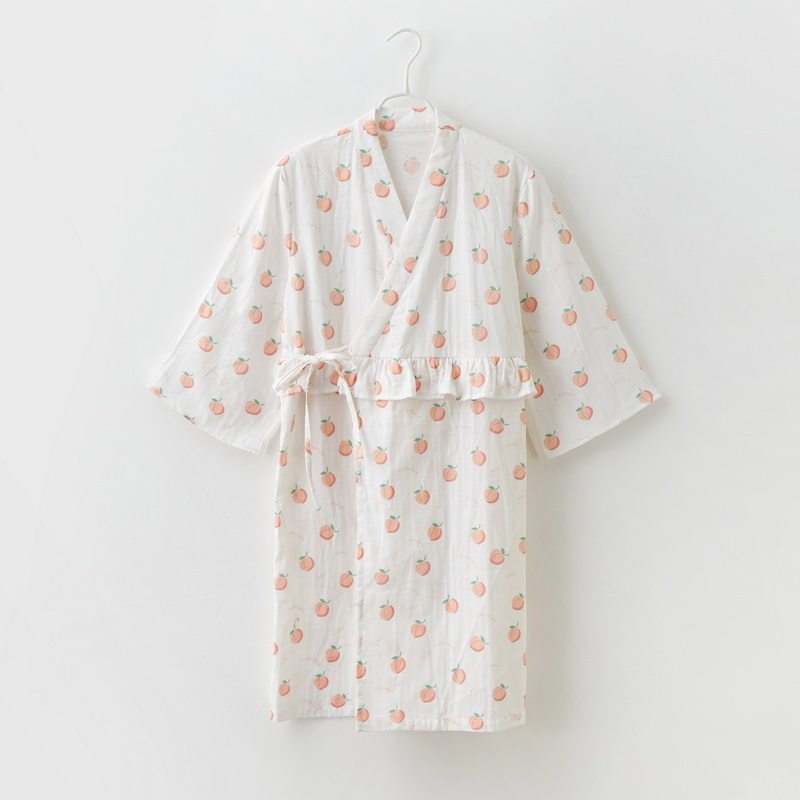 人手一件!睡衣女薄款纯棉日式和风桃子睡袍浴袍晨袍家居服